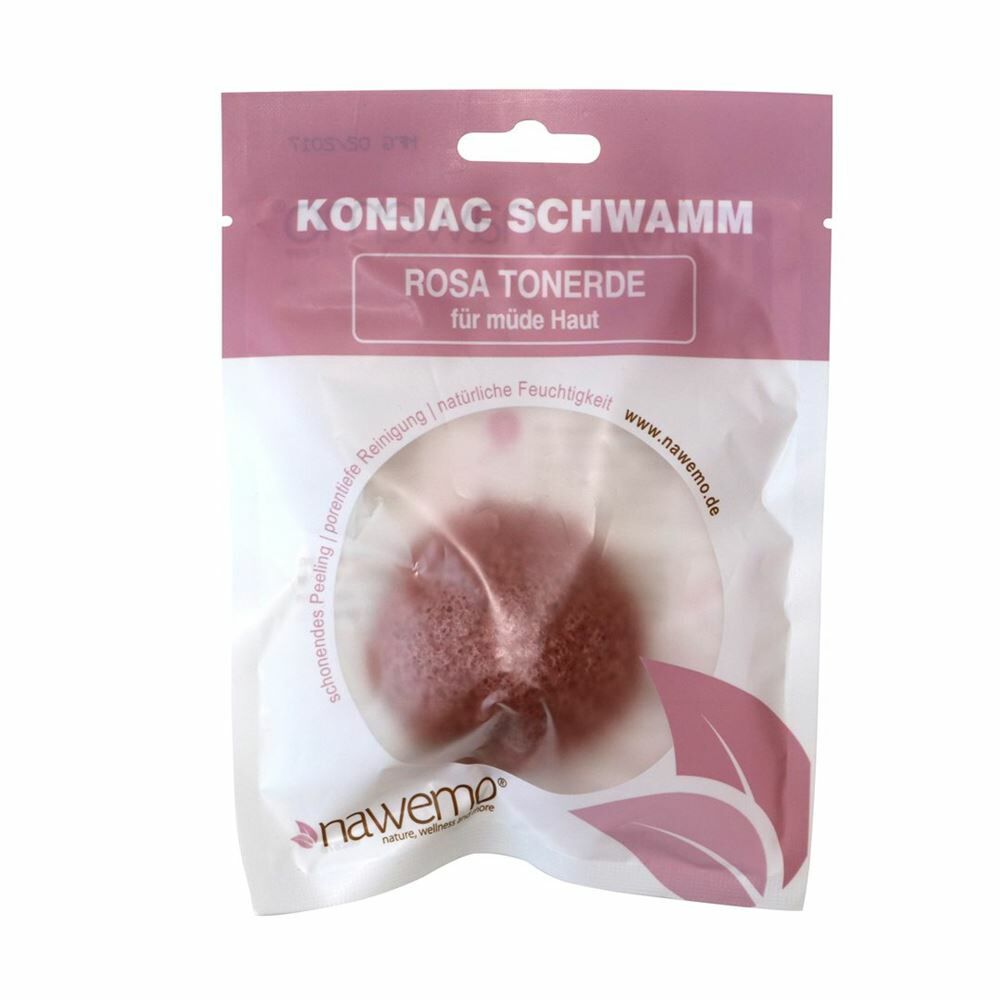nawemo Konjac Schwamm rosa Tonerde nawemo Konjac Schwamm rosa Tonerde