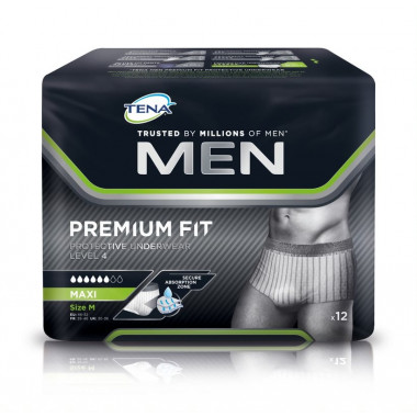 TENA Men Premium Fit Protective Underwear Level 4 S/M 12 Stück