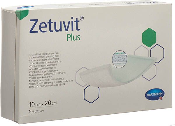 Zetuvit Plus Absorptionsverband 10x20cm 10 Stück