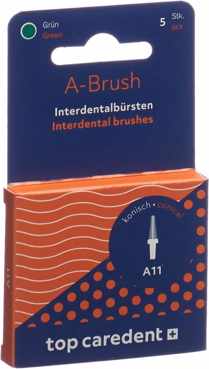 TOP CAREDENT IDBH-GK Interdentalbürste Grün Konisch 5 Stück