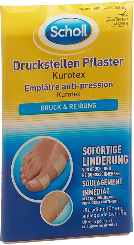 Scholl KUROTEX Druckstellenpflaster 75x100mm 5 Stück Scholl KUROTEX Druckstellenpflaster 75x100mm 5 Stück
