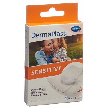 Dermaplast Sensitive Schnellverband 6x10cm weiss 10 Stück Dermaplast Sensitive Schnellverband 6x10cm weiss 10 Stück