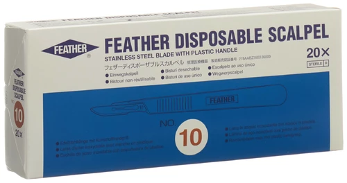 FEATHER Skalpell 1x Nr 10 20 Stück