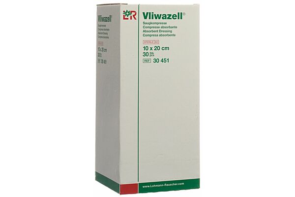 Vliwazell Saugkompresse 10x20cm steril 30 Stück