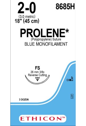 PROLENE 45cm blau 2-0 FS 36 Stück