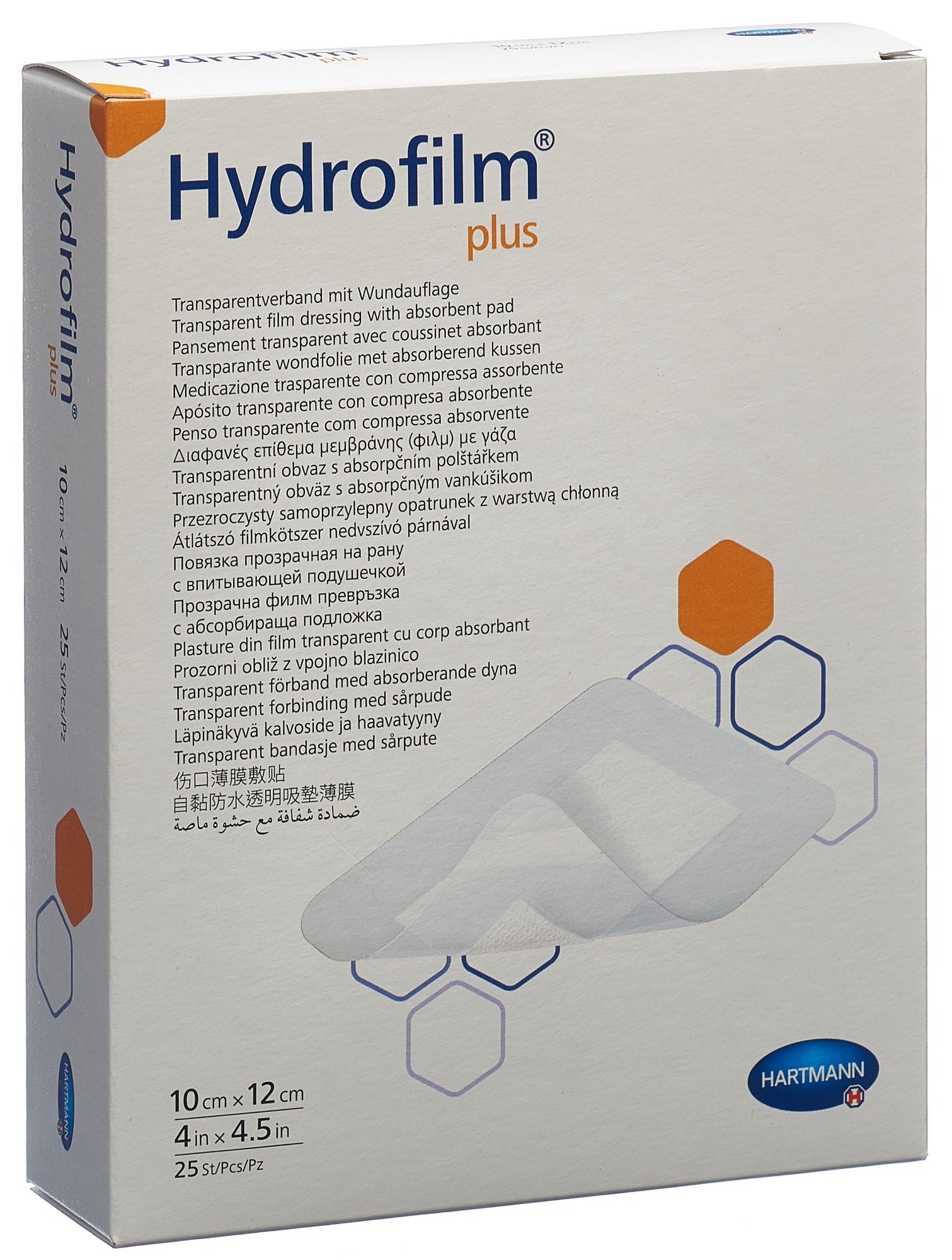 Hydrofilm PLUS wasserdichter Wundverband 10x12cm steril 25 Stück