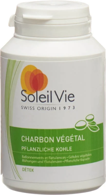 Soleil Vie Pflanzliche Kohle Kaps 100 Stück