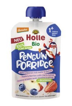 HOLLE Penguin Porridge Apfel Beer Hafer Quin 110g