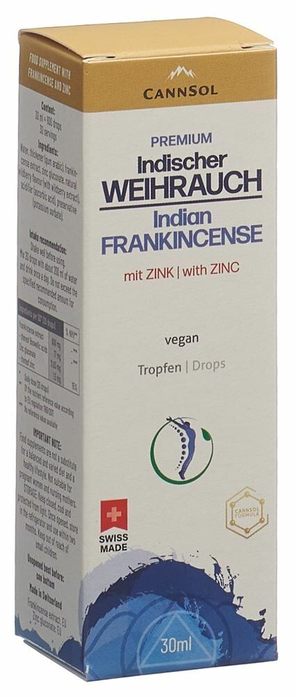 CANNSOL Ind Weihrauch Zink wasserlös Pip Fl 30ml CANNSOL Ind Weihrauch Zink wasserlös Pip Fl 30ml