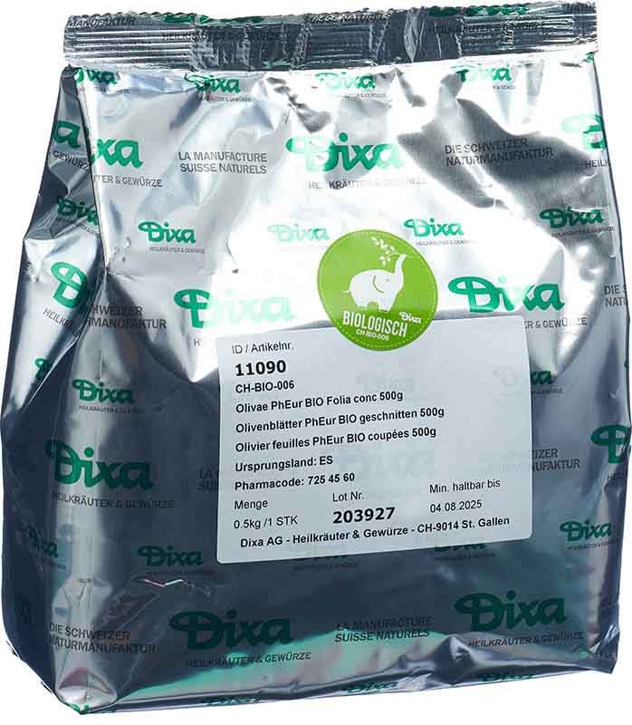 Dixa Olivenblätter PhEur BIO geschnitten 500g Dixa Olivenblätter PhEur BIO geschnitten 500g