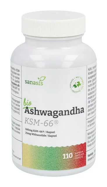 sanasis Ashwagandha KSM-66 Kapseln Bio Dose 110