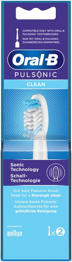 Oral-B Aufsteckbürsten Pulsonic Clean (neu) 2 Stück Oral-B Aufsteckbürsten Pulsonic Clean (neu) 2 Stück