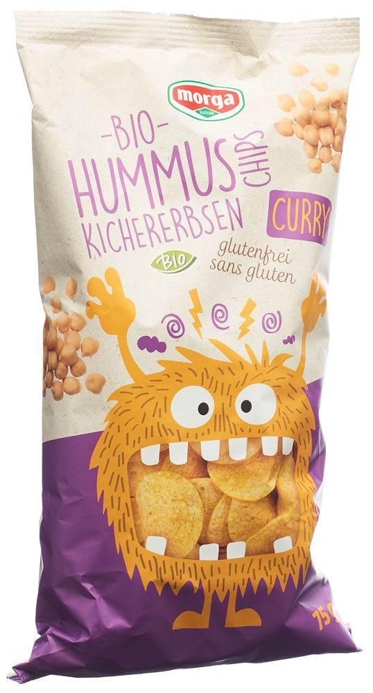 Morga Kichererbsen Chips Curry Bio glutenfrei 75g Morga Kichererbsen Chips Curry Bio glutenfrei 75g