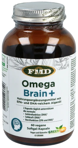 FMD Omega Brain+ Kapseln DHA EPA pflanzlich 60 Stück