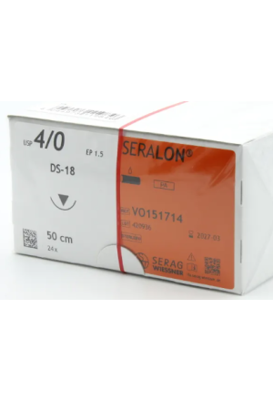 SERALON 50cm blau 4-0 DS-18 24 Stück