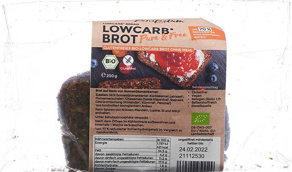 PANIFACTUM Lowcarb Brot Pu&Free Bio glutenfrei 200g