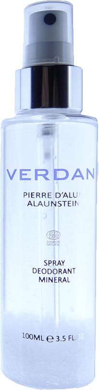 Verdan Alaunstein Deodorant Spray Mineral 99% natural origin Ecocert Swiss made 100ml