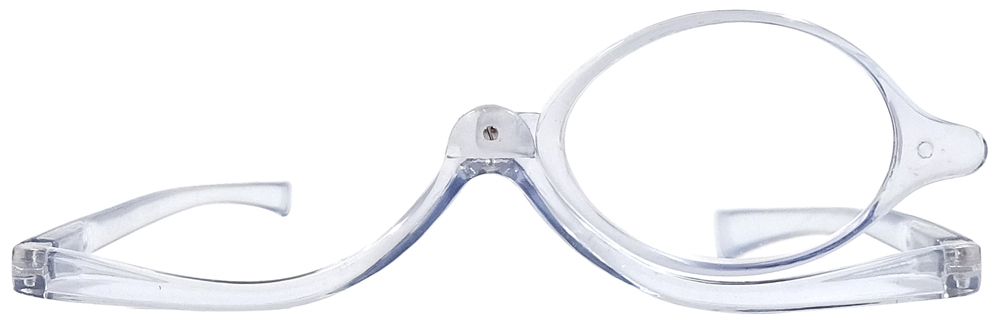 Schminkbrille mit Lupenglas Blau +1.5 