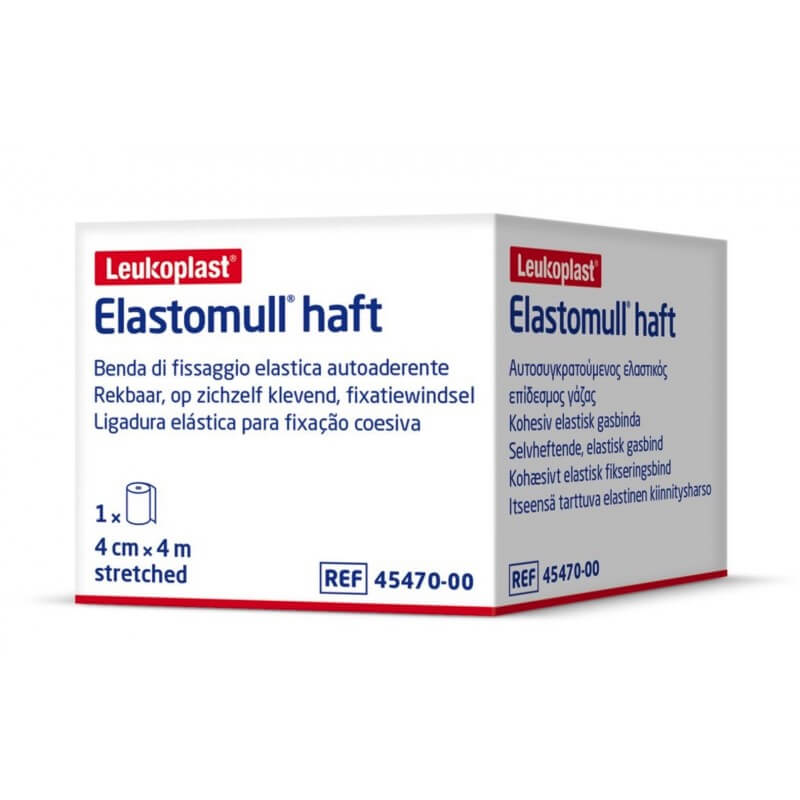 Elastomull Haft Gazebinde 4mx4cm weiss Rolle
