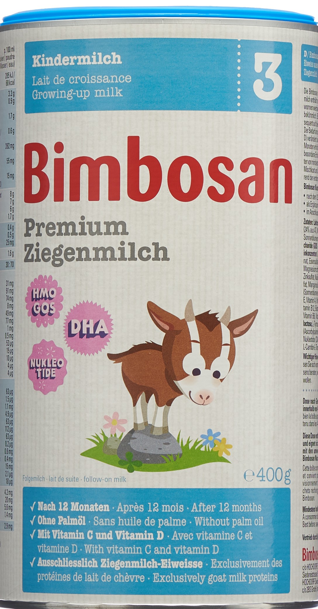 BIMBOSAN Ziegenmilch 3 Kinder Ds 400g BIMBOSAN Ziegenmilch 3 Kinder Ds 400g