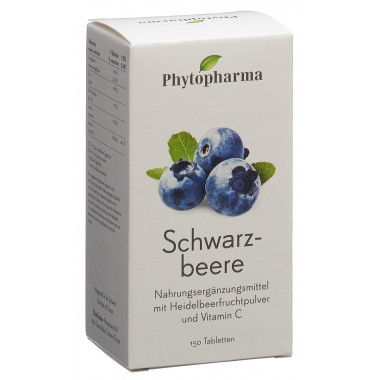 Phytopharma Schwarzbeere Tabletten 150 Stück Phytopharma Schwarzbeere Tabletten 150 Stück