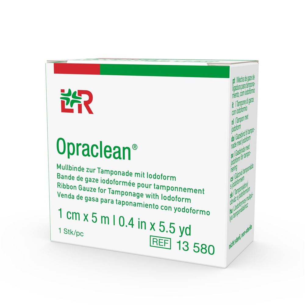 OPRACLEAN Mullbinde Tamponade Jodoform 1cmx5m