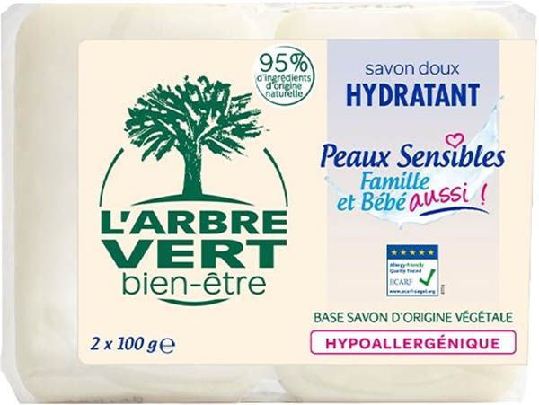 L'ARBRE VERT Öko Seife empfindliche Haut 2 x 100g