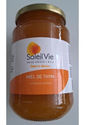 Soleil Vie Thymianhonig 100% natürlich Glas 500g