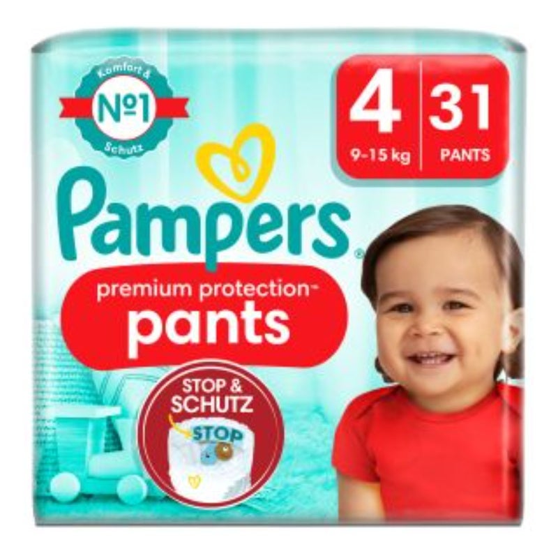 Pampers Premium Protection Pants Gr4 9-15kg Maxi Sparpack 31 Stück