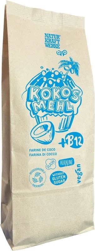 NaturKraftWerke Kokosmehl mit Vitamin B12 Bio 600g