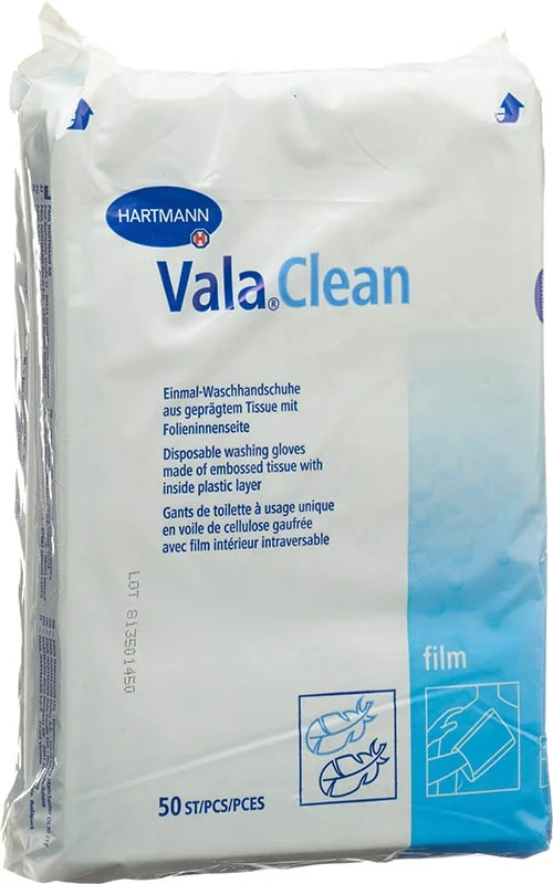 Valaclean Normal Waschhandschuhe 50 Stück