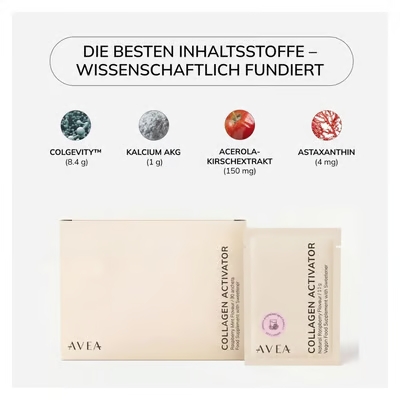 AVEA Collagen Activator Himbeer-Minz Pulver 30 Stück