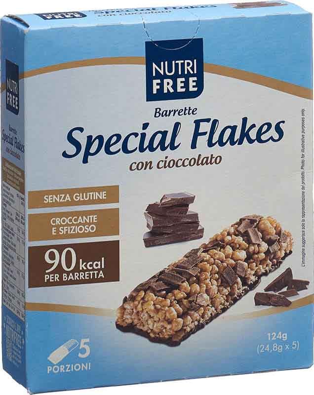 NUTRIFREE Flakes Schokoriegel glutenfr 5 x 24.8g