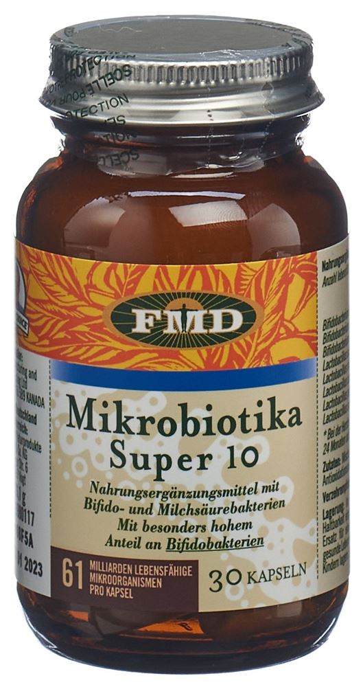 FMD Mikrobiotika Super 10 Kapseln Glas 30 Stück FMD Mikrobiotika Super 10 Kapseln Glas 30 Stück