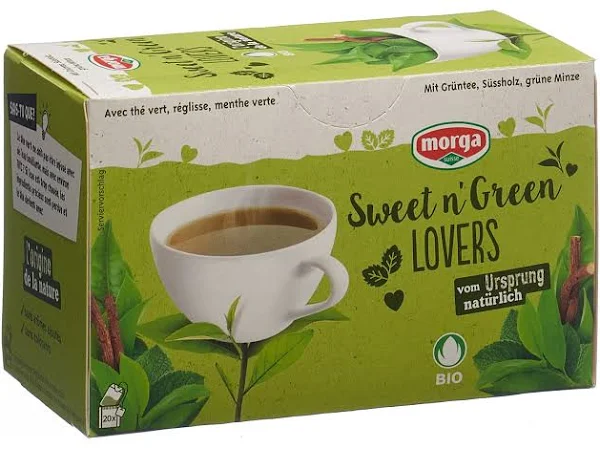 Morga Sweet n'Green Lovers Tee mit Hülle Bio Knospe Btl 20 Stück