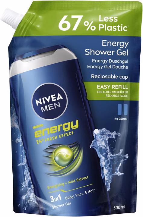 Nivea MEN Pflegedusche Energy Nachfüllung 500ml