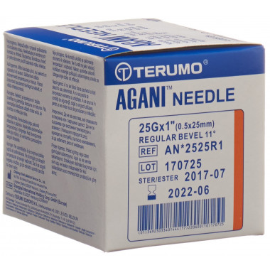 Terumo Agani Einmalkanüle 25G 0.5x25mm orange 100 Stück Terumo Agani Einmalkanüle 25G 0.5x25mm orange 100 Stück