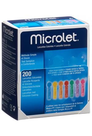 Microlet Lanzetten farbig 200 Stück