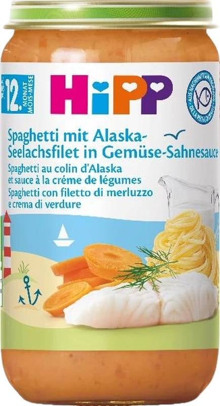 Hipp Spaghetti Alaska-Seelachsfil Gemüse 250g