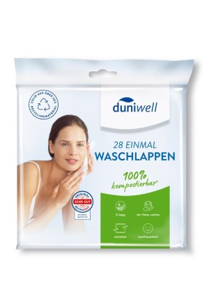 DUNIWELL Einmal Waschlappen 6-lg kompostierbar 28 Stück