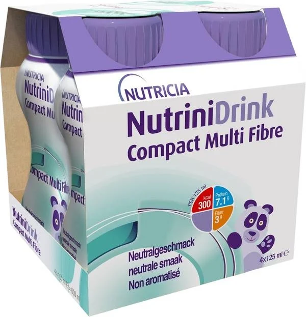 NUTRINI Drink Compact Multi Fibre Schokolade 4 x 125ml
