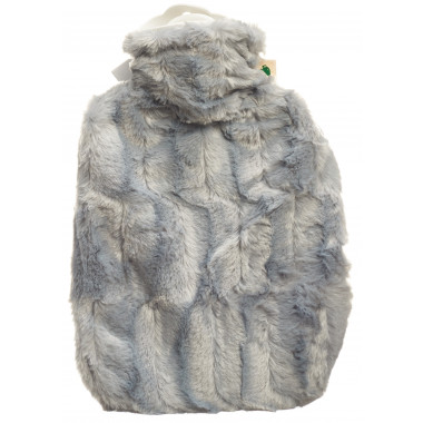 FROSCH Wärmflasche PVC 1.8l Hochflorbezug grau