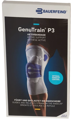 GenuTrain P3 Aktivbandage links titan Grösse 1