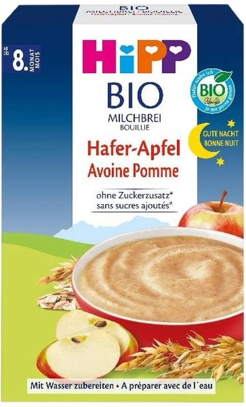 Hipp Gute Nacht Bio Milchbrei Hafer Apfel 450g
