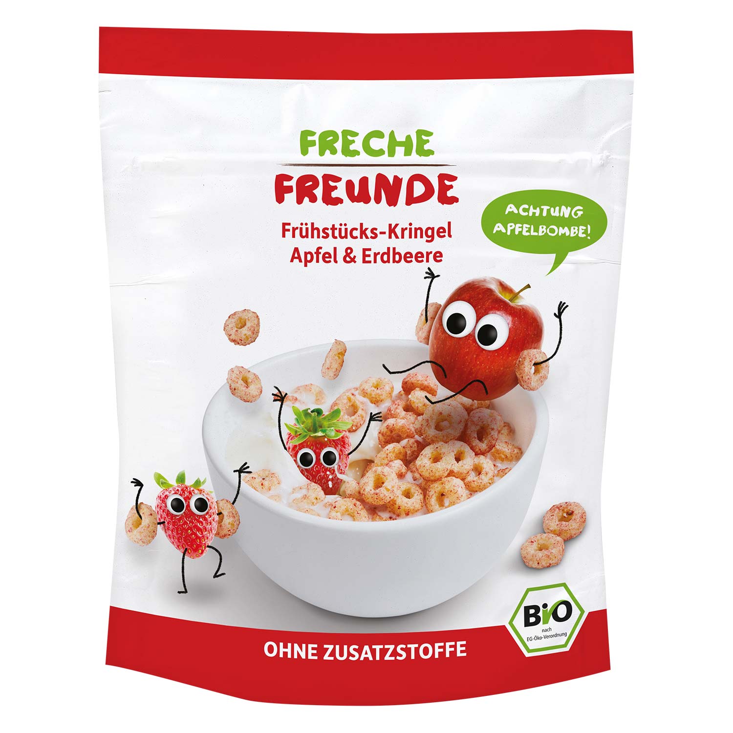 FRECHE FREUNDE Frühstücks-Kringel Apfel&Erdbeere neu 125g