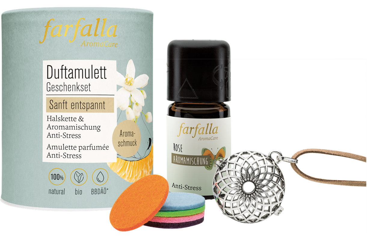 FARFALLA Geschenkset Duftamulett sanft entspannt FARFALLA Geschenkset Duftamulett sanft entspannt