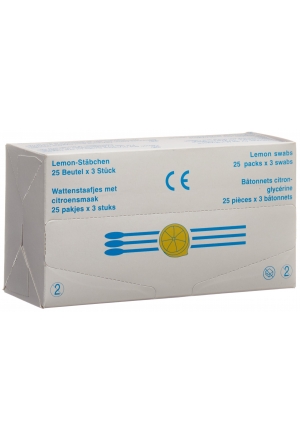 APPLIMED Wattestäbchen Lemon Glycerine 25 x 3 Stück