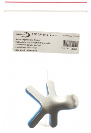OMNIMED DALCO FROG Fingerschiene S silber blau OMNIMED DALCO FROG Fingerschiene S silber blau