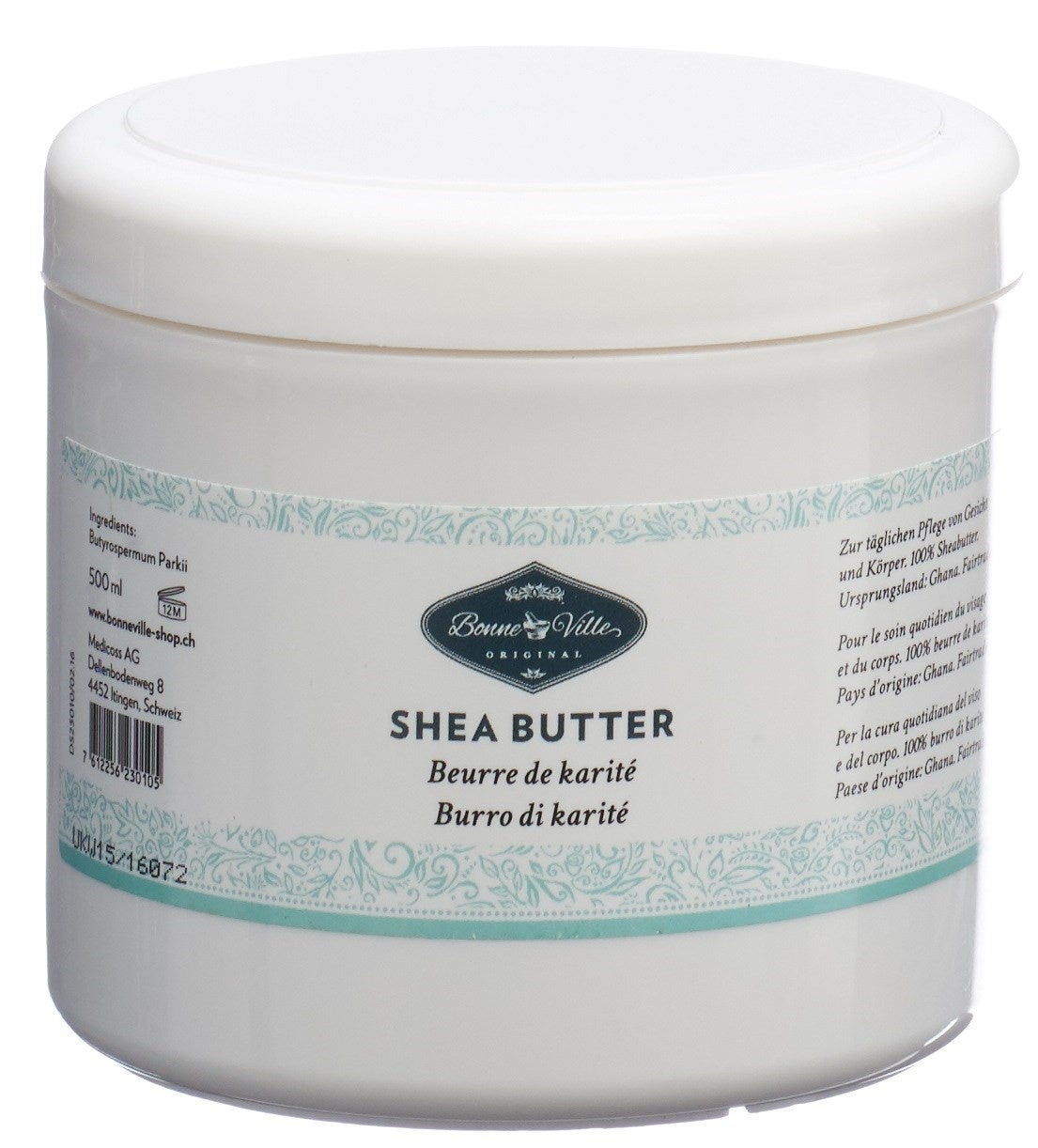 Bonneville Sheabutter 500ml Bonneville Sheabutter 500ml