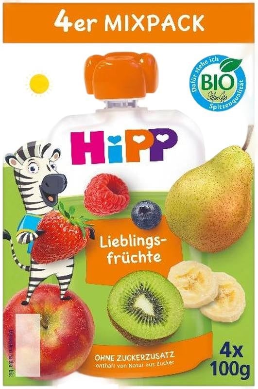 Hipp HippiS Mixpack Lieblingsfrüchte 4 x 100g